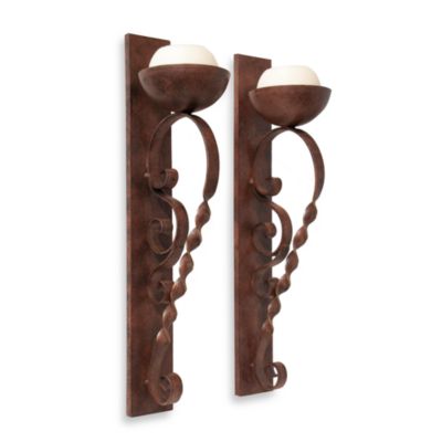 Buy Bombay 21-Inch Decorative Sconce Candleholders (Set of 2) from Bed Bath & Beyond